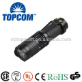 Mini aluminum cree led zoom torch with clip TP-68